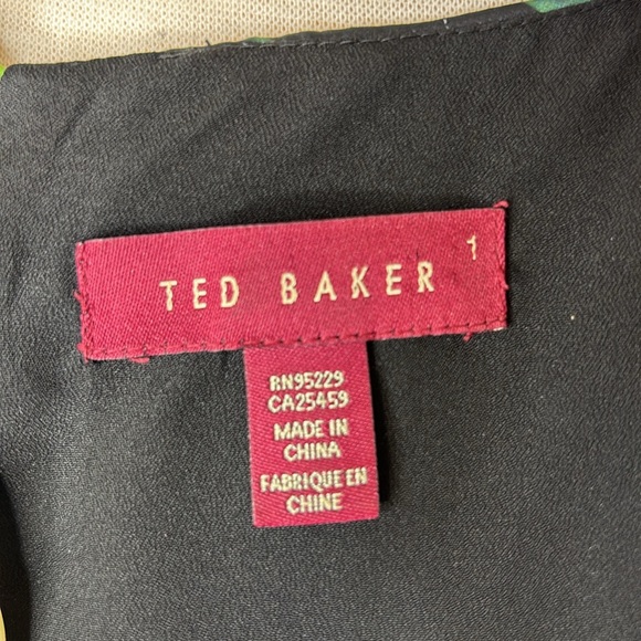 Ted Baker size 1 colorful Abstract Midi sheath Dress - Picture 12 of 12